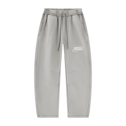 Unisex Vintage Wash Barrel Leg Fleece Sweatpants