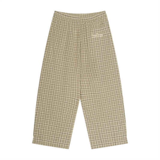 Unisex Plaid Wide Leg Pants