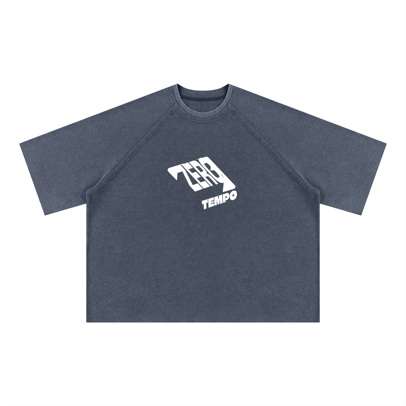 Unisex Mineral Wash Boxy Waffle T-Shirt