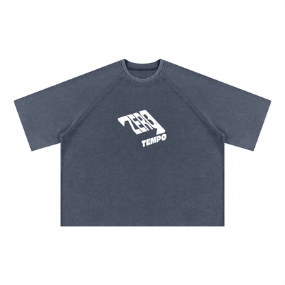 Unisex Mineral Wash Boxy Waffle T-Shirt