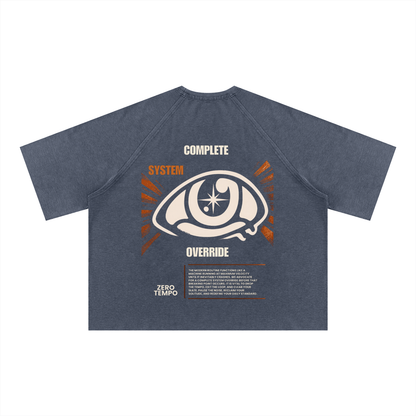 Unisex Mineral Wash Boxy Waffle T-Shirt