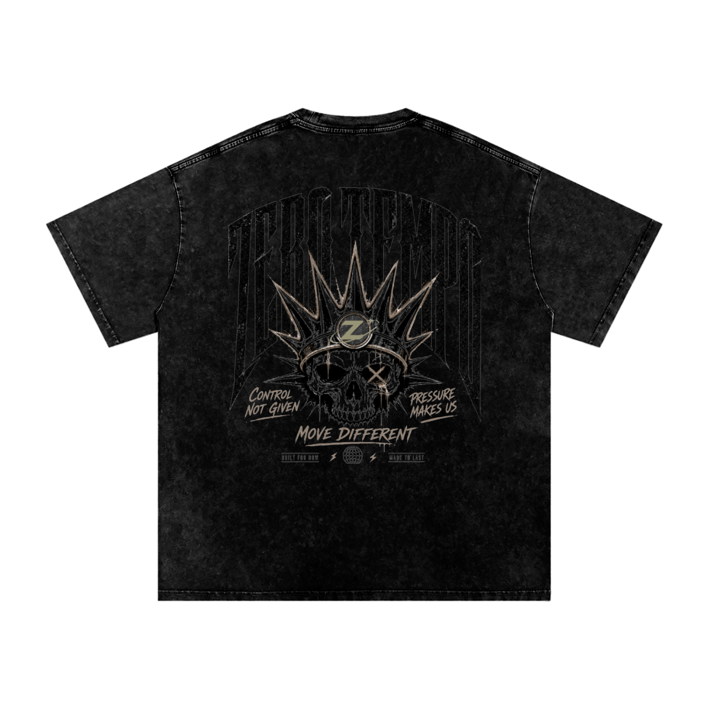 Snow Washed Oversized Cotton T-Shirt