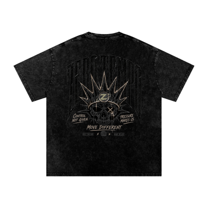 Snow Washed Oversized Cotton T-Shirt