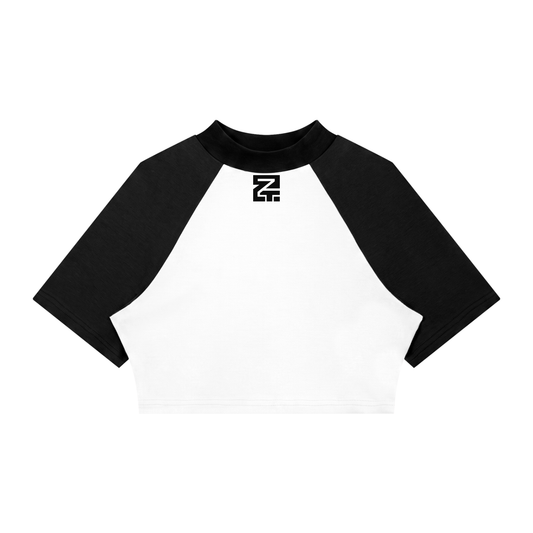 Women’s Color Block Raglan Crop T-Shirt