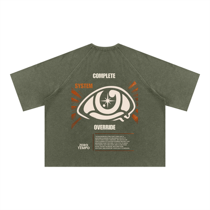 Unisex Mineral Wash Boxy Waffle T-Shirt