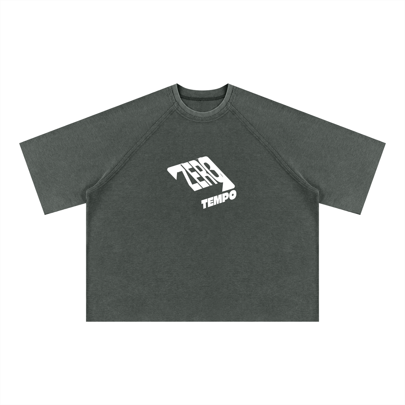 Unisex Mineral Wash Boxy Waffle T-Shirt