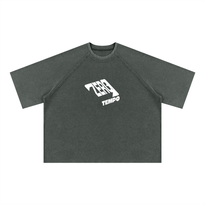 Unisex Mineral Wash Boxy Waffle T-Shirt