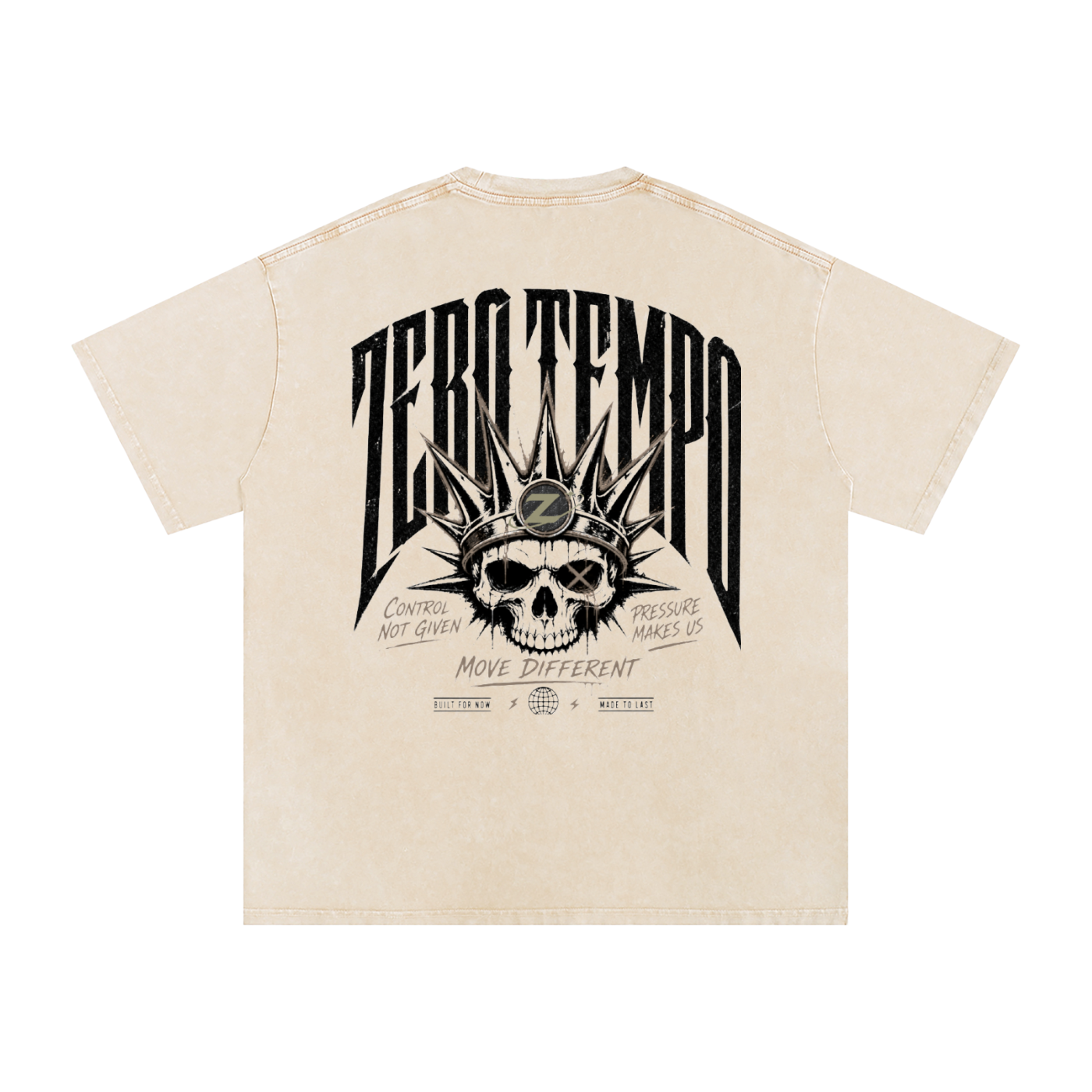 Snow Washed Oversized Cotton T-Shirt