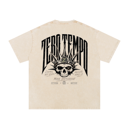 Snow Washed Oversized Cotton T-Shirt