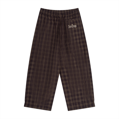 Unisex Plaid Wide Leg Pants