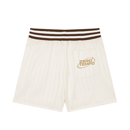 Unisex Striped Drawstring Shorts
