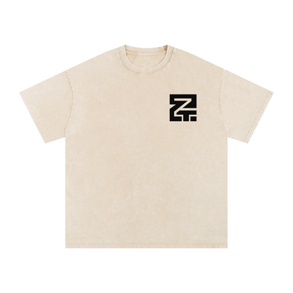 Snow Washed Oversized Cotton T-Shirt