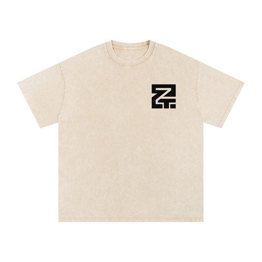Snow Washed Oversized Cotton T-Shirt