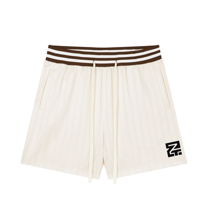 Unisex Striped Drawstring Shorts