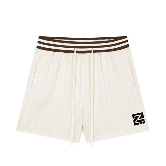 Unisex Striped Drawstring Shorts
