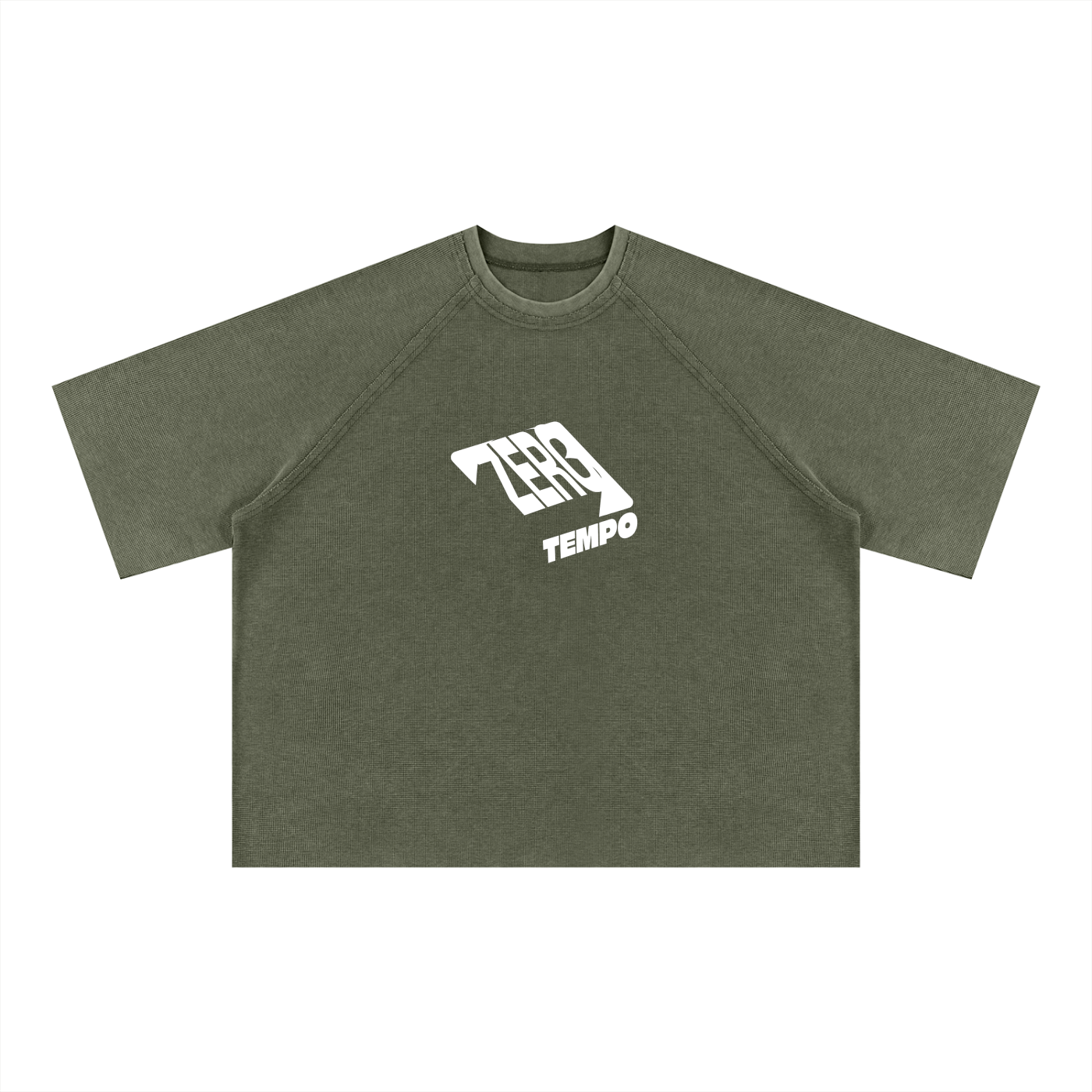 Unisex Mineral Wash Boxy Waffle T-Shirt