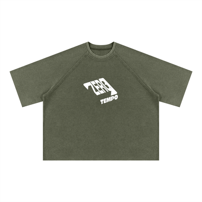 Unisex Mineral Wash Boxy Waffle T-Shirt