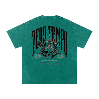 Snow Washed Oversized Cotton T-Shirt