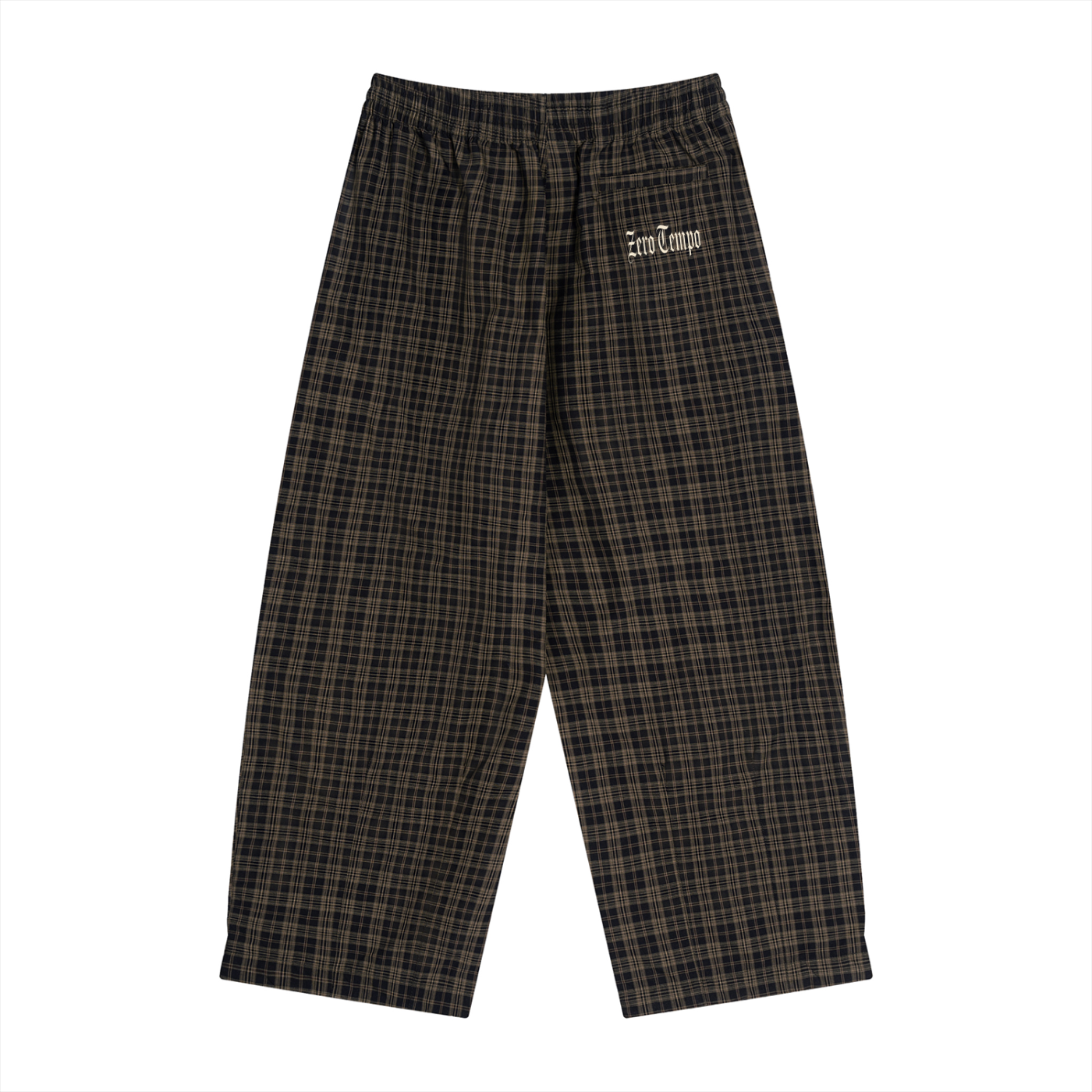 Unisex Plaid Wide Leg Pants