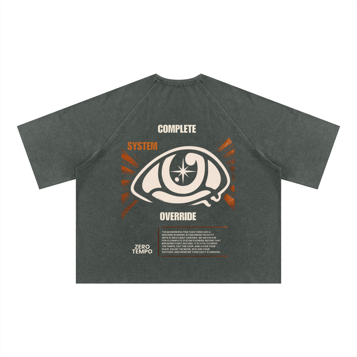 Unisex Mineral Wash Boxy Waffle T-Shirt