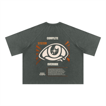Unisex Mineral Wash Boxy Waffle T-Shirt