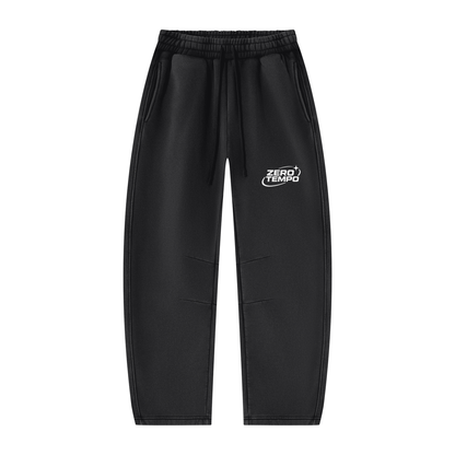Unisex Vintage Wash Barrel Leg Fleece Sweatpants