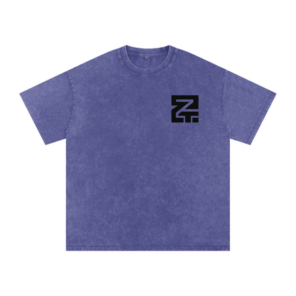 Snow Washed Oversized Cotton T-Shirt
