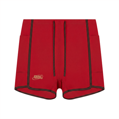 Women's High Rise Color Block Yoga Shorts