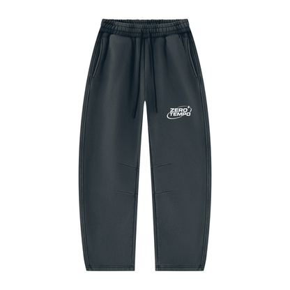 Unisex Vintage Wash Barrel Leg Fleece Sweatpants