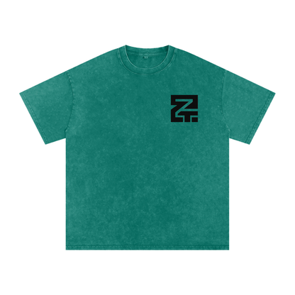 Snow Washed Oversized Cotton T-Shirt
